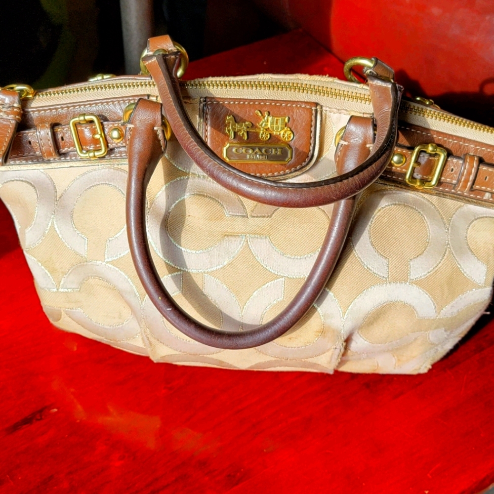Coach Hobo handbag with signature canvas